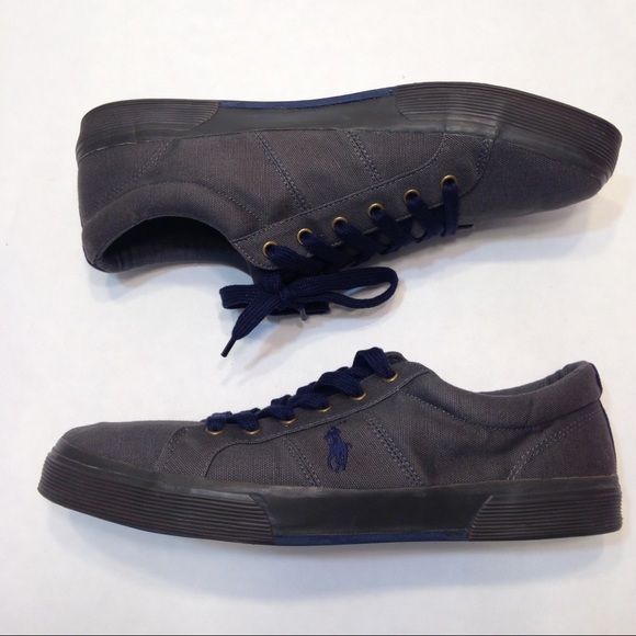 Polo Ralph Lauren Other - MENS POLO CANVAS SHOES SIZE 12D Dark gray/ navy